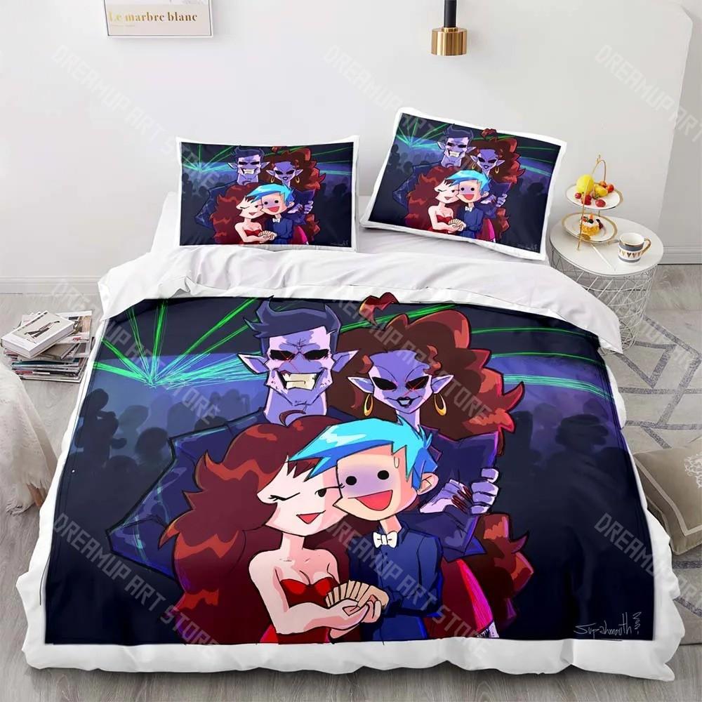3D Printed Friday Night Funkin Game Bedding Set for Boys Girls Duvet Cover Pillowcase Twin Queen King Full Single Double Sizes