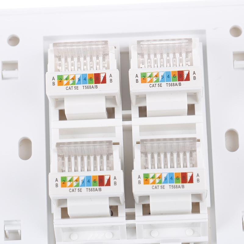 86-типовая компьютерная панель розеток сетевого модуля Cat5E Rj45, интерфейсная розетка