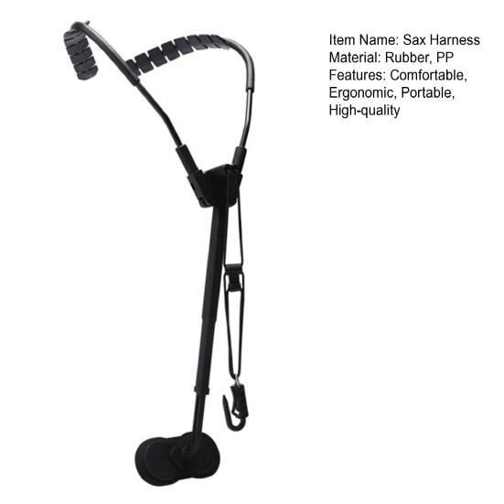 Регулируемый шейный ремень для саксофона, двойная плечевая портупея с поворотным крюком, эргономичный плечевой ремень для саксофона альт, тенор, баритон, кларнета