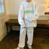 Trendy Harajuku Men’s Sporty Casual Set: Creative Loose Hoodie & Pants