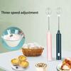 1PCS USB Rechargeable Handheld Egg Beater 3 Speeds Electric Milk Frother Foam Maker Mixer Coffee Drink Frothing Wand Foamer