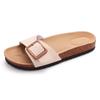 Fashion Comwarm Summer Women's Flat Sandals Gradient Cork Slippers Fashion Cork Flip Flops Women Outdoor Beach Shoes With Double Buckle