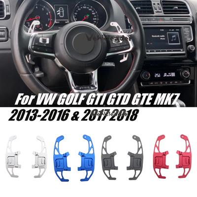 2X Автомобильный руль Paddle Shift Extend Extension Shifter Aluminum для VW GOLF GTI R GTD GTE MK7 7 POLO GTI Scirocco 2014-2019