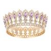 European Princess Queen Tiara King Tiaras Crystal Full Crown Baroque Pageant Crowns  Cake Topper