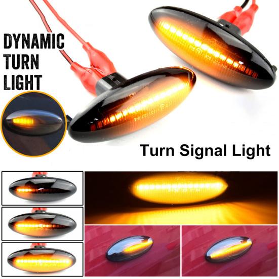 1 пара мигалок из АБС-пластика, простая в установке, высококачественный светодиодный повторитель с потоком воды для