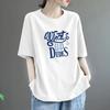 Women's Short Sleeve T Shirt O Neck Loose Solid Color 100% Cotton Casual Summer Top
