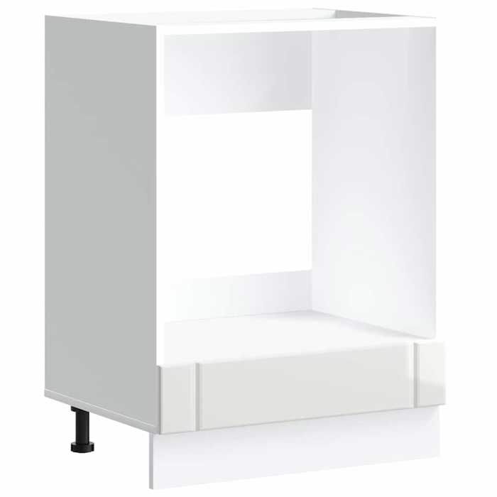VidaXL Oven Cabinet Lucca Glossy White Engineered Wood, Oven Unit, Kitchen Oven Cabinet, Base Unit of 853759