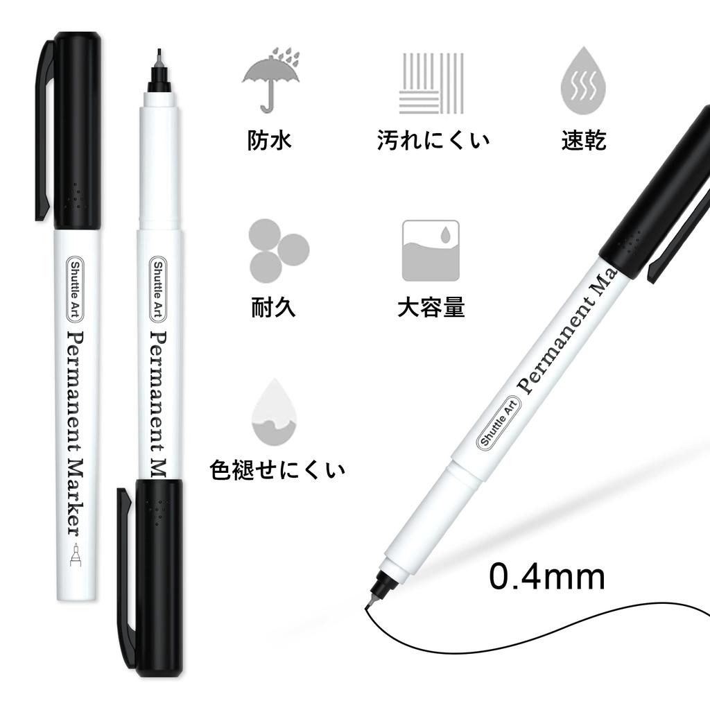 Набор масляных красок Shuttle Art Black Extra Fine Quick Water Sign Name Перманентный Можно использовать для письма на Instax и для детских садов и офисов Ручки, 30, Пункт,