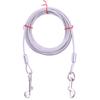 3M/5M Dog Tie Out Cable Dog Runner for Yard Steel Wire Dog Leash with Durable Superior Clips Large Dog Running In Outdoor