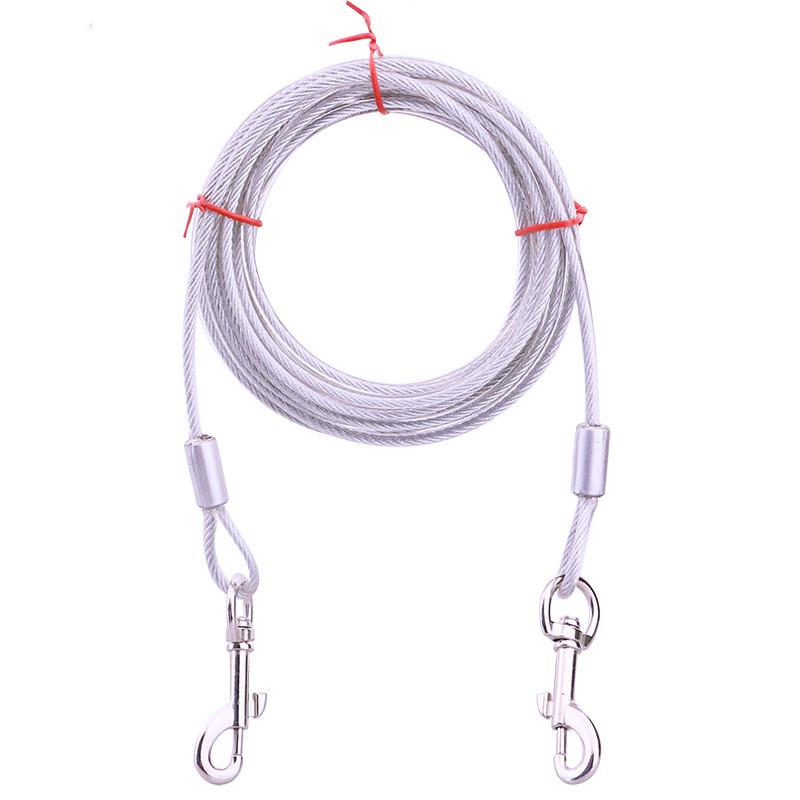 3M/5M Dog Tie Out Cable Dog Runner for Yard Steel Wire Dog Leash with Durable Superior Clips Large Dog Running In Outdoor