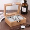 3/6grids Watch Storage Box Transparent Lid Wooden Watch Box Watch Storage Case  Jewelry Display Box
