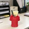 Органайзер для ручек для кабинета 3D-печать в форме рубашки Креативный красный держатель для карандашей, маркеров, ножниц Компактные канцелярские принадлежности