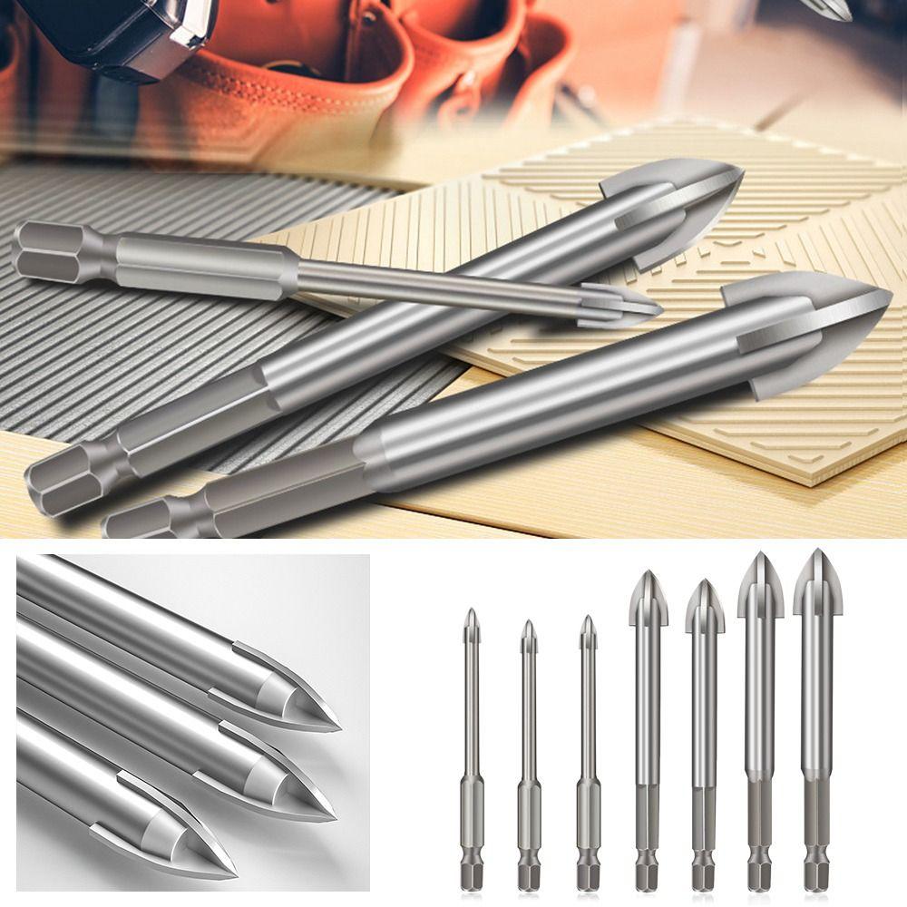 Tile Bit Drilling Tools Hole Opener Carbide Bit Drill Bit Cross Hex Drill Four Sides Cutting