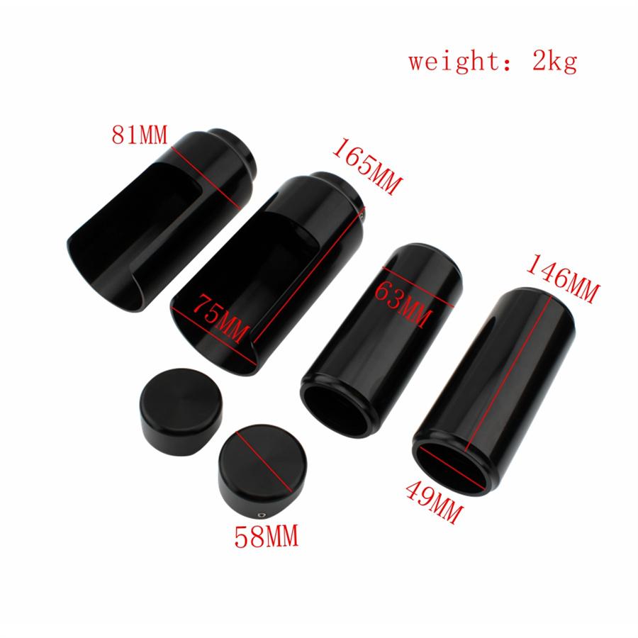 6 шт. Черные чехлы на вилку, комплект крышек для трубок для Softail Breakout FXBR FXBRS 18-21