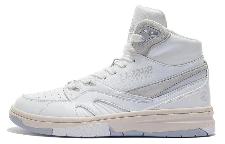 Li Ning 937 Deluxe Hi Искусственная кожа Устойчивая к истиранию, Легкая и дышащая Высокие кеды для скейтборда AZGS044-1