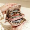Portable Multi-layer Jewelry Storage Bag PU Small Large Capacity Multi-functional Accessory Lipstick Organizer Bag for Travel