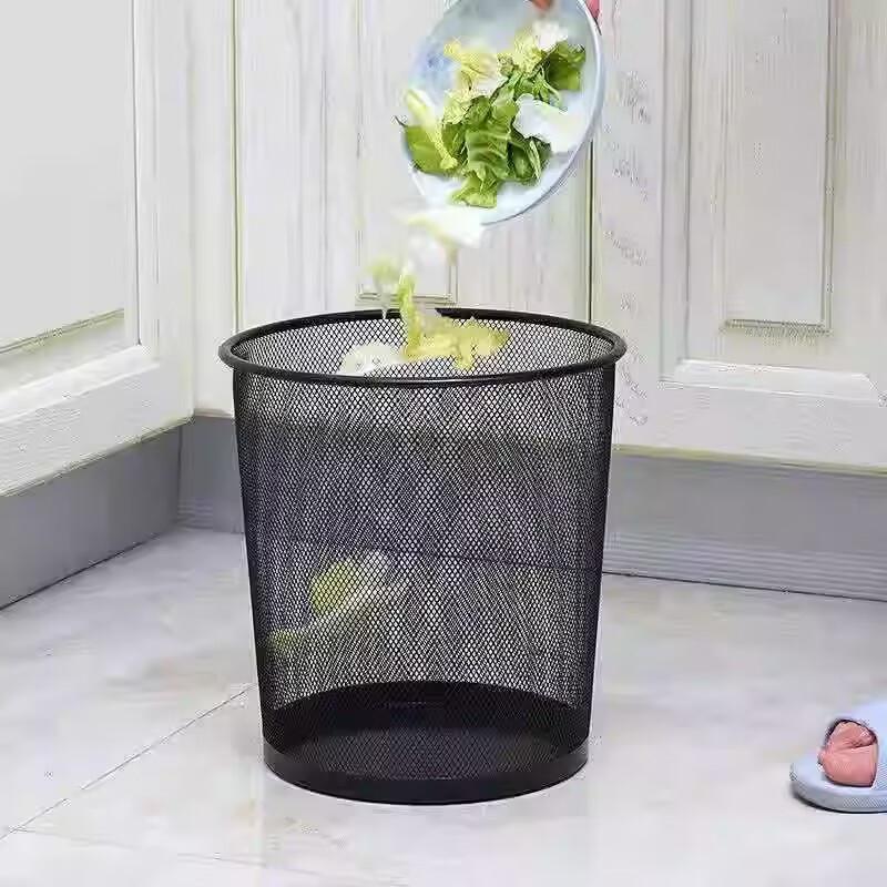 Yuzhuxun 18L Silver Metal Mesh Trash Cans, Set of 5