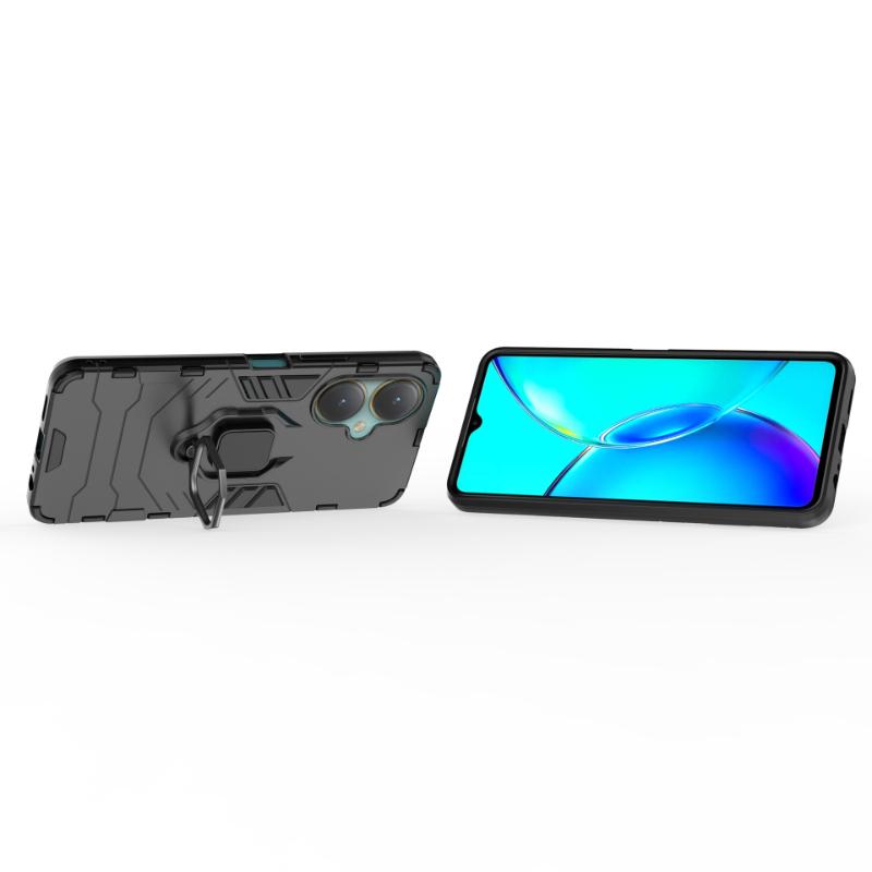 Для VIVO Y35 Plus 5G задняя крышка чехол противоударный броня против падения металлический держатель кольца магнитный защитный чехол Funda Coque телефонные чехлы