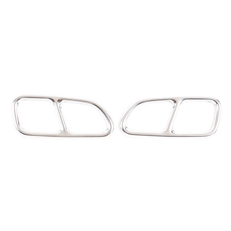 Car Styling Car Tail Throat Decor Frame For Mercedes Benz CLA C117 SLK Exhaust Pipe Trim Covers Stickers Auto