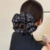 Большие резинки для волос Винтажные клетчатые резинки для волос Элегантные эластичные резинки для хвоста Женские аксессуары для волос