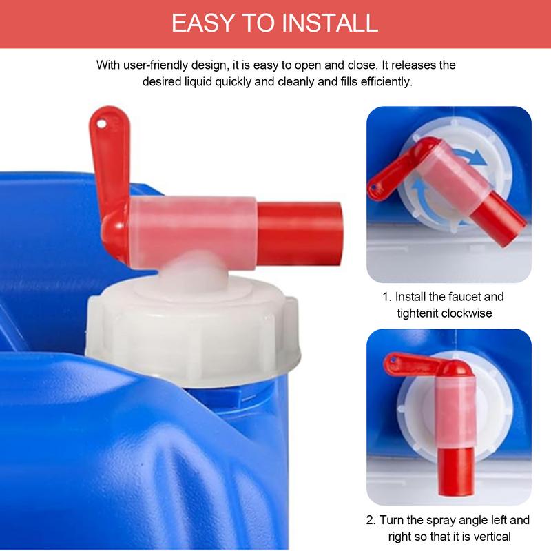 Water Faucet Dosing Tap With Thread Home Threaded Faucet Leak-proof Canister Pourer For 15-60 Liter Tanks For Transferring