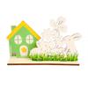 Wooden Easter Bunny Cute Home Ornaments Decorative Crafts