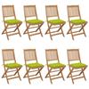 Day and Night - Day and Night Folding Garden Chairs 8 Units and Cushions Solid Acacia Wood