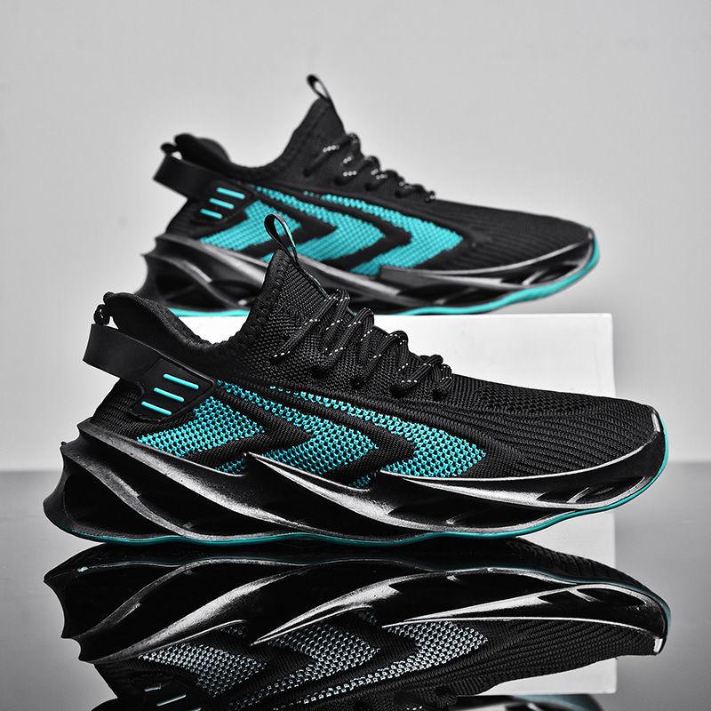 Мужская повседневная обувь для бега из дышащей сетки, удобные мужские кроссовки Blade, черные, легкие, спортивные, для бега, мужские кроссовки