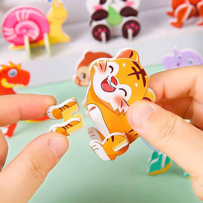 30 шт. Мини-мультяшные животные, бумажные пазлы своими руками, игрушки для детей, сувениры на день рождения, награды для детского сада, наполнитель для пиньяты