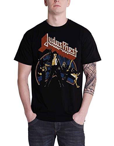Judas Priest Men's Unleashed v2 T-Shirt, Black, Large
