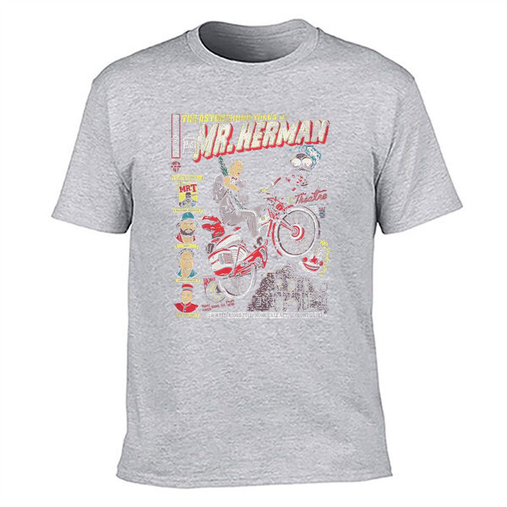 Unisexs Pure Cotton TShirt The Astonishing Tales of Mr HerUnisex Graphic Print Retro Comic Style Casual Tee