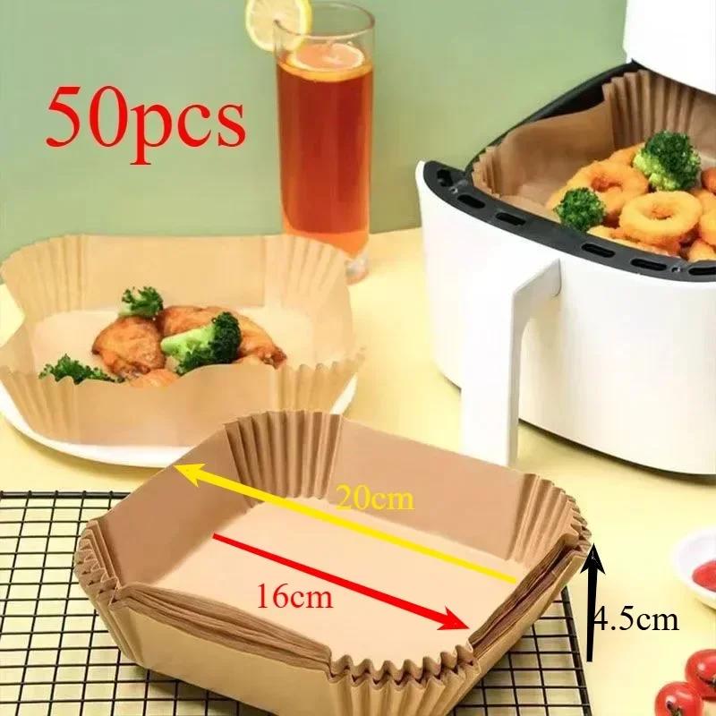 Paper Fryer Air 23 Cm Air Fryer Oven Paper Accessories Airfryer Baking Paper Extra Large Thickened Disposable Liner Square Round