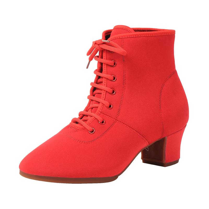 Женские ботильоны для бальных танцев с подошвой из ткани Оксфорд для тренировок и соревнований, современная танцевальная обувь
