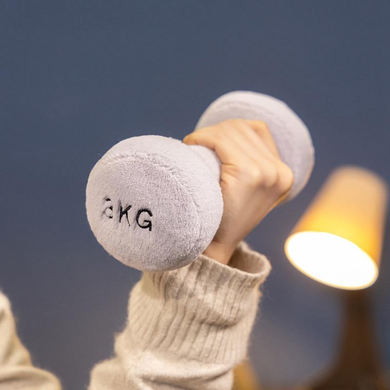 Cartoon Dumbbell Kettlebell Fitness Equipment Plush Toy Cudldy Pillow Soft Doll Huggable Plushies Children's Room Decor Gifts