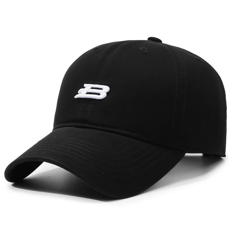 Unisex B Letter Embroidery Baseball Cap Spring Autumn Outdoor Adjustable Casual Hat Sunscreen Sports Cap
