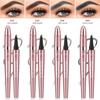 Four Forked Eyebrow Pencil Wild Eyebrow Waterproof Sweatproof Smooth Non Smudge Liquid Eyebrow Pencil Eyebrow Contour Pencil Women's Makeup 4 Colors