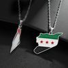 YILUOCD Stainless Steel Map of Palestine Pendant Necklace Drip Oil Map Necklace for Women Geography Jewelry Gift Wholesale