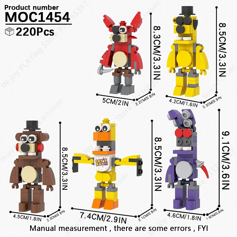 MOOXI Игровые Фигурки Медведей Хоррор Набор Сцены Офисной Сцены Модель Набор MOC Детали Конструктор Игрушки Для Детей Подарок на День Рождения