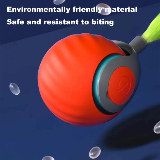 3 шт. Интерактивная катящаяся игрушка для кошек с двойной регулировкой скорости, умный мяч с плюшевым хвостом, перезаряжаемая через USB, дразнилка для кошек и собак, живущих в помещении