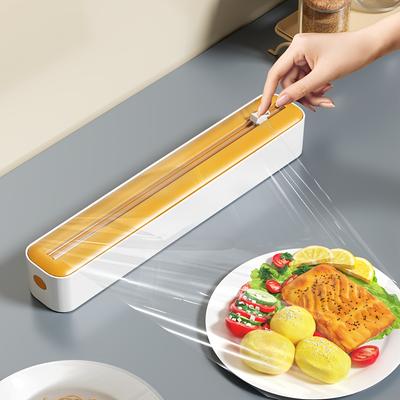 Двухфункциональный резак для свежей пленки Многоцелевой кухонный запайщик для пластика, алюминиевой фольги, бумаги для выпечки и вощеной бумаги Многоразовая упаковочная машина
