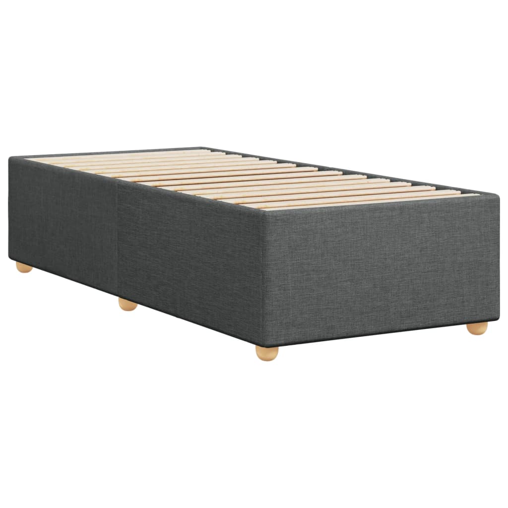Bed Frame without Mattress Dark Grey 80 x 200 cm Fabric