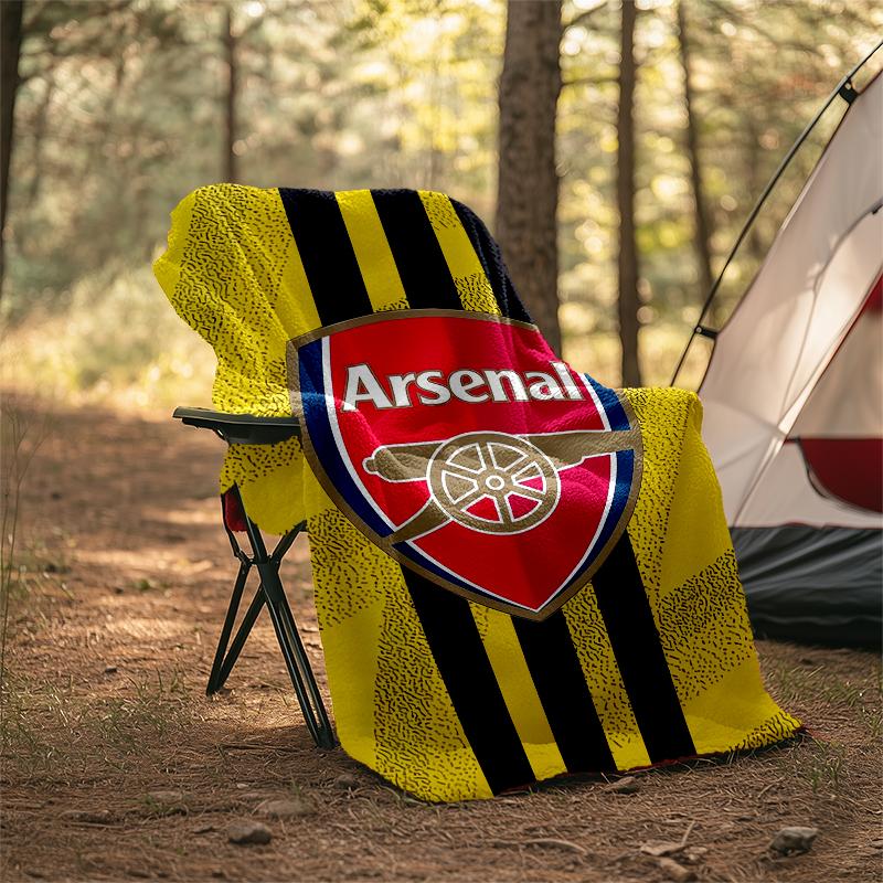 Arsenal F.C Theme Printed Blanket - Perfect for Couch, Bed, Travel & Outdoor Use | Machine Washable, Cozy & Durable.