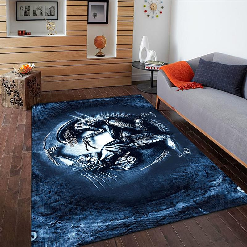 Alien Artwork Carpet, Kitchen Rugs, Yoga Mat, Non-Slip Mats, Rug for Bathroom, Living Room bedroom, Camping Rugs Christmas Gift