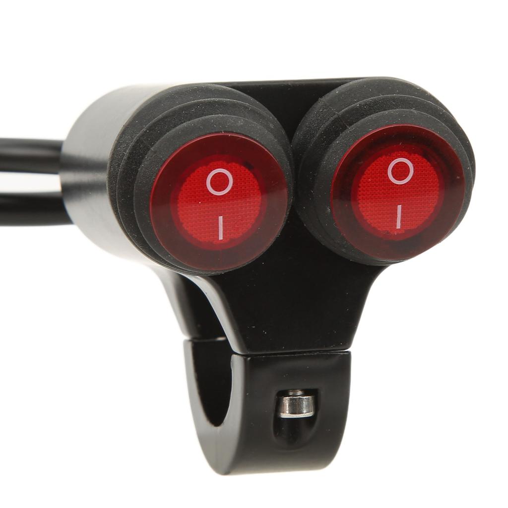 Водонепроницаемый мотоциклетный переключатель двойного управления на руле, переключатель включения/выключения фары/прожектора на руле из алюминиевого сплава с