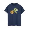 Monsters Inc Женская/дамская футболка с тыквой и хлопком Boyfriend Halloween