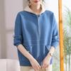 Autumn and Winter Mother's Hooded Jacket Age-reducing Loose Middle-aged and Elderly Women's Sweater Women's Long Spring and Autumn Jacket Top