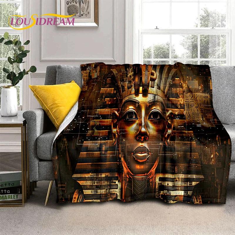 2025 Ancient Egypt Death Anubis Pharaoh Horus Mythology Soft Blanket,Soft Throw Blanket for Home Bedroom Bed Sofa Cover Child