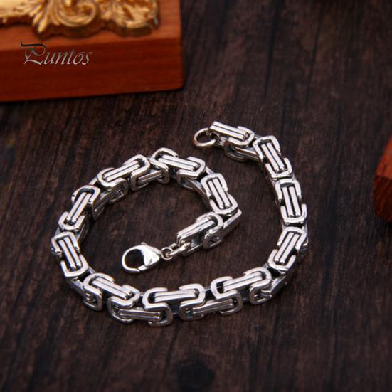 Мужской браслет изысканный не выцветает пряжка застежка титановая сталь мужской браслет ювелирные изделия повседневная одежда
