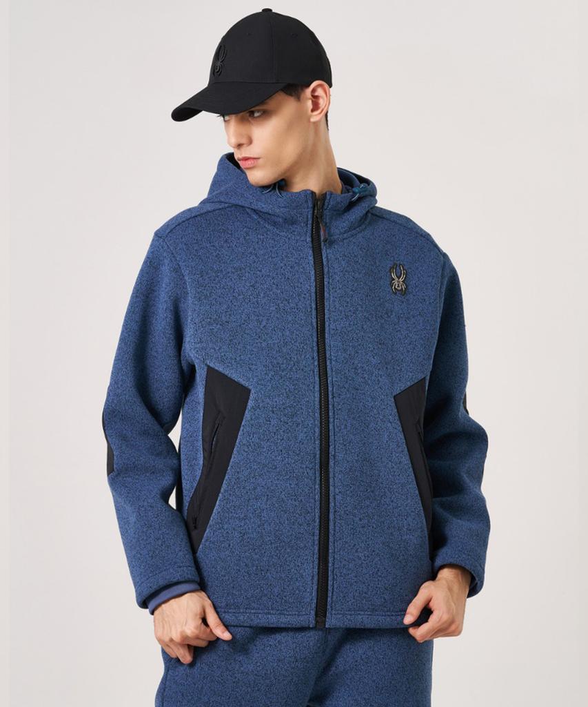 Spyder Men'S Bonded Fleece Zip-Up Hoodie Spkwcnft307Mblu