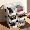 VEVOR Plastic Stackable Storage Bins, 37.7 x 21.5 x 18 cm (6 Pack), Plastic Containers for Organizing & Storage Bins for Closet, Garage